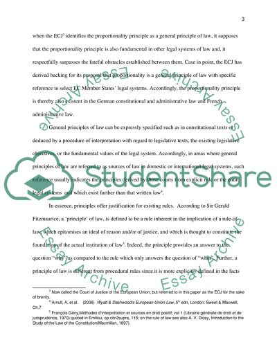 The Relevance of the General Principles of EU Law