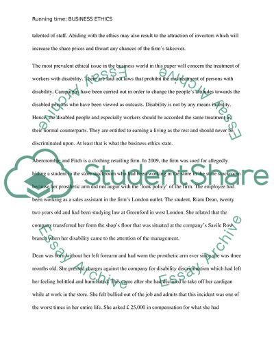 Treatment of workers with disability