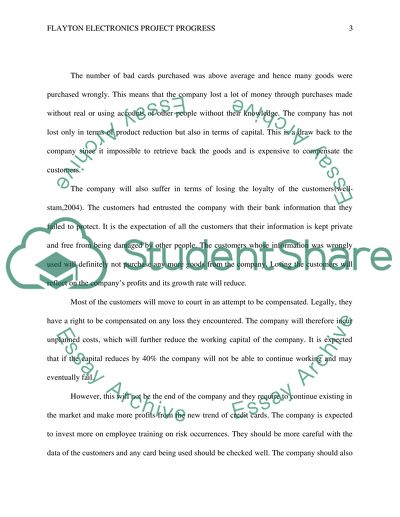 The Risk Management of Flayton Electronics