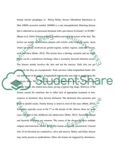 Hailey and Hailey Disease