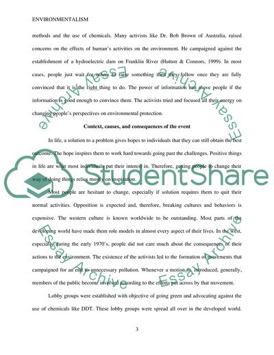 Environmentalism Impact on Contemporary Western Culture