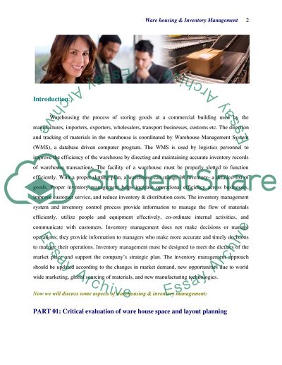 Warehousing and Inventory Management