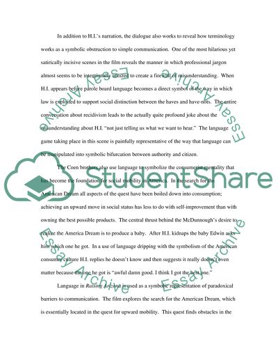 How does Raising Arizona (movie) use symbolism to help explore its theme