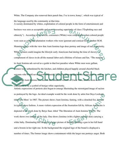 Aunt Jemima as an Example Racial Superiority and Stereotyping