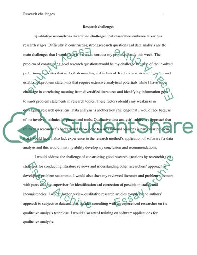 Outlining the Main Research Challenges