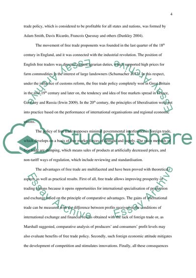 Free Trade and Protectionism
