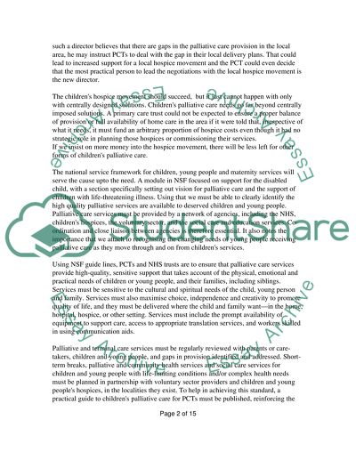 National service framework essay