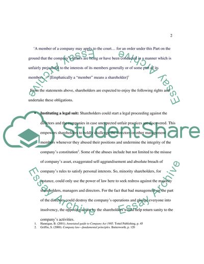 A Statutory Contractual Relationship in a Company