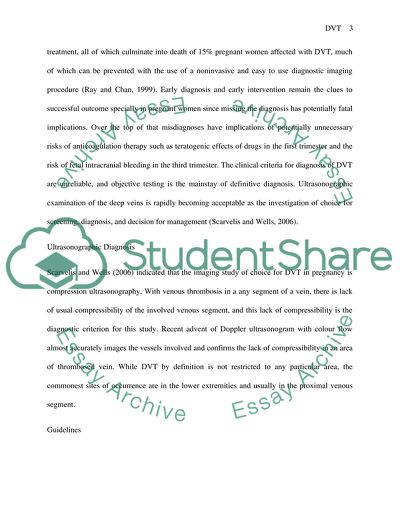 Ultrasound Examination of Deep Vein Thrombosis during Pregnancy