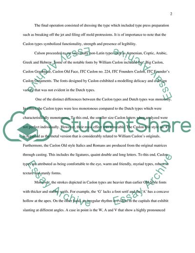 William Caslon typeface analysis