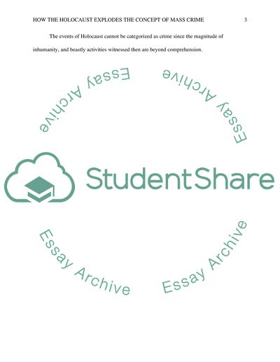 How the holocaust explodes the concept of mass crime