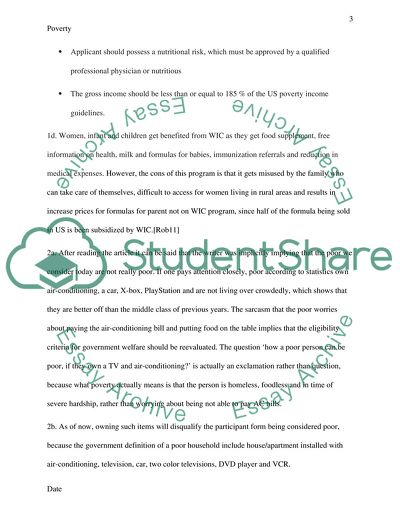 Nutritional and Social Risks of Families in Poverty