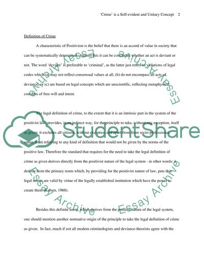 The Legal Definition of Crime