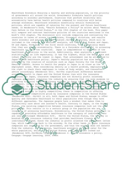 Healthcare economics