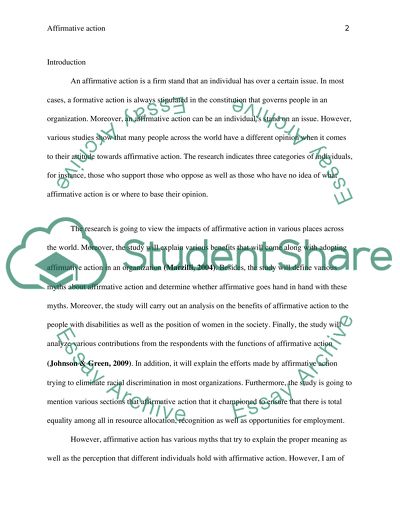 The Effect of the Affirmative action