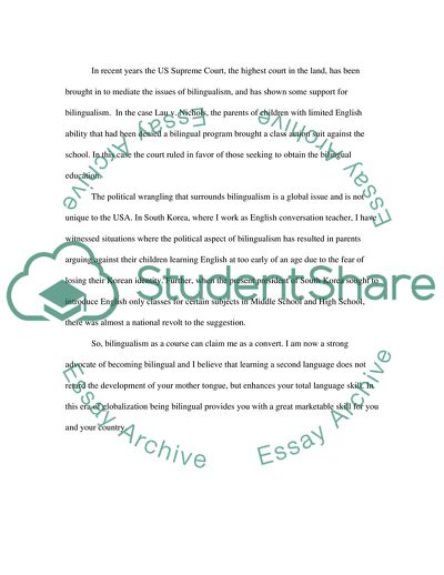 Bilingualism in the Modern World