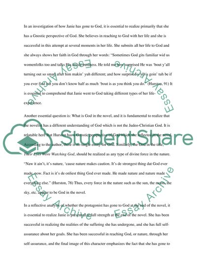 The novel Their eys were watching God