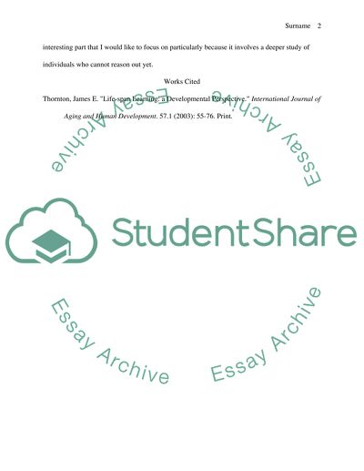 Lifespan Development in Early Childhood