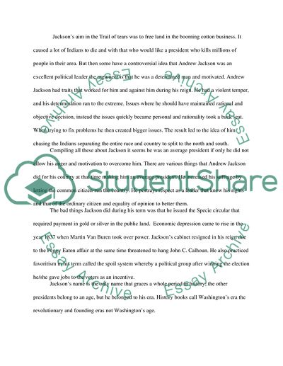 Controversial Figure of Andrew Jackson