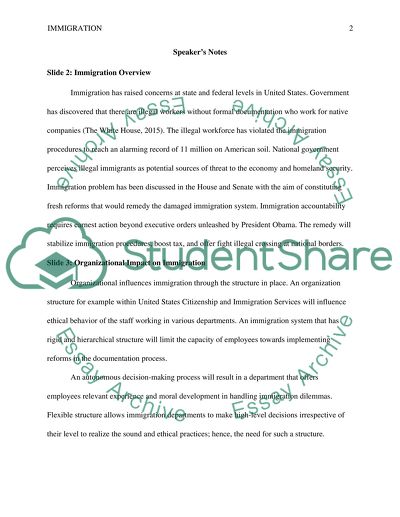 Organizational Impact on Immigration