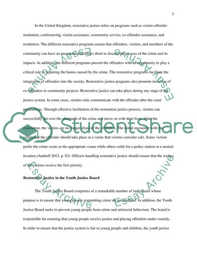 Restorative Justice in United Kingdom