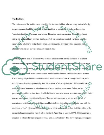 Disabled Children In The Looked After System