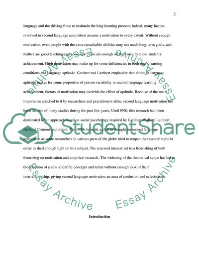 Gardners Theory on Motivation within the Context of the IELETS Classroom