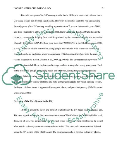 The Experiences and Outcomes for Looked after Children in the UK