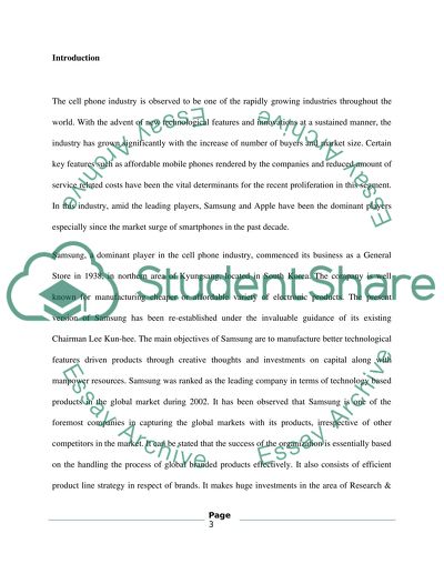 Behavior of the Cell Phone Industry