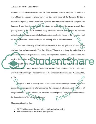 A Decision of Uncertainty