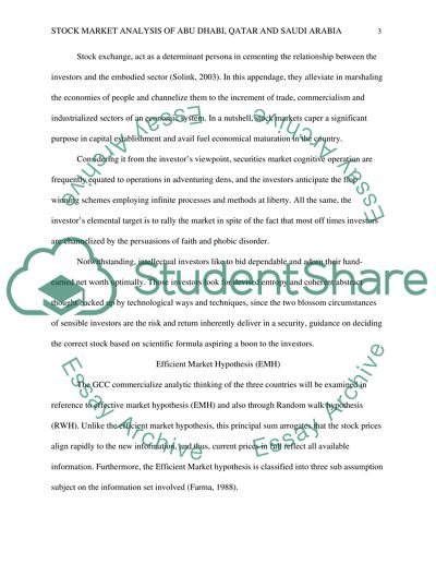 Stock Market Analysis of Abu Dhabi, Qatar, and Saudi Arabia