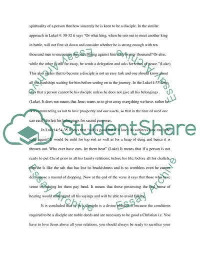 Concept of Discipleship in Christianity