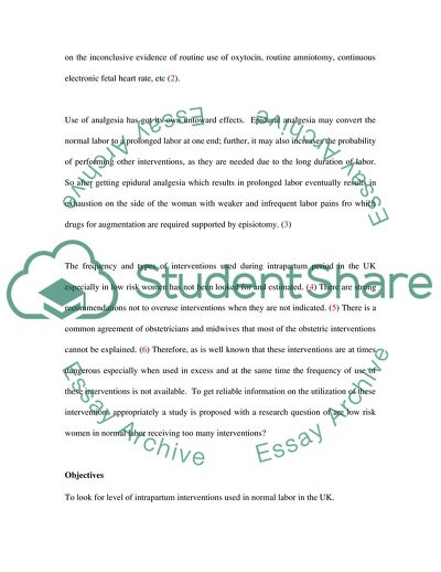 Are Low Risk Women In Normal Labor Receiving Too Many Interventions