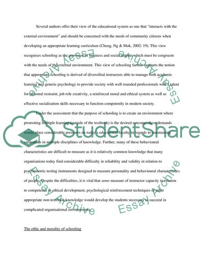 The Purpose of Schooling and the Merits of a Flexible Organisational Design