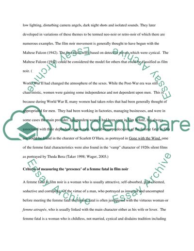 The femme Fatal in Neo-film noir: comparison of Brick and Bladerunner