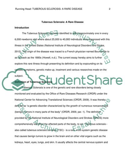 Tuberous Sclerosis A Rare Disease