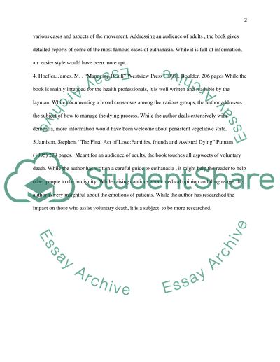 Drug Use in Assisted Suicide and Euthanasia