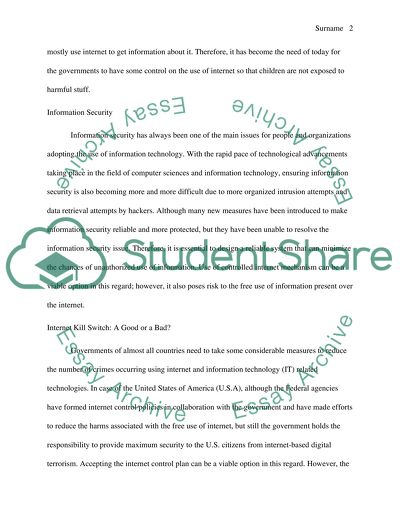 Should countries control the internet