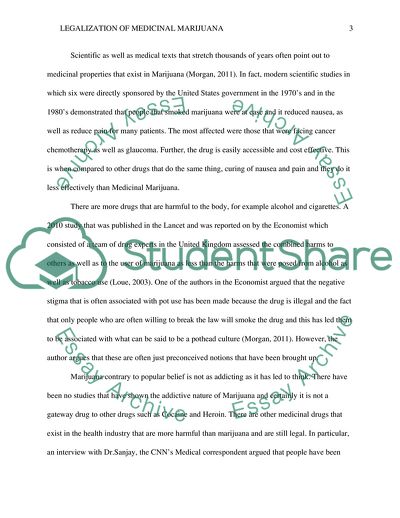 Legalization of Medicinal Marijuana