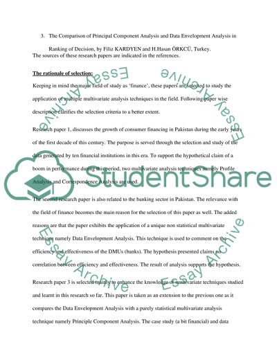 Multivariate Analysis