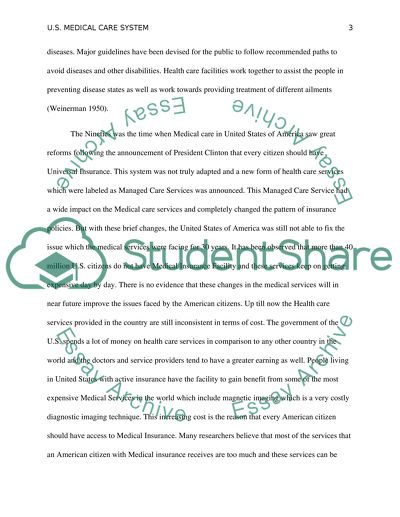 U.S. Medical Care System