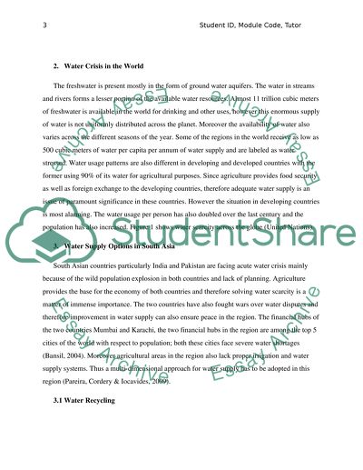 Water Provision in the Developing World