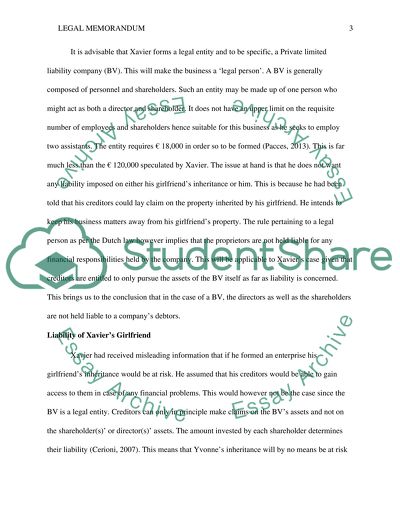 A fictional legal memorandum