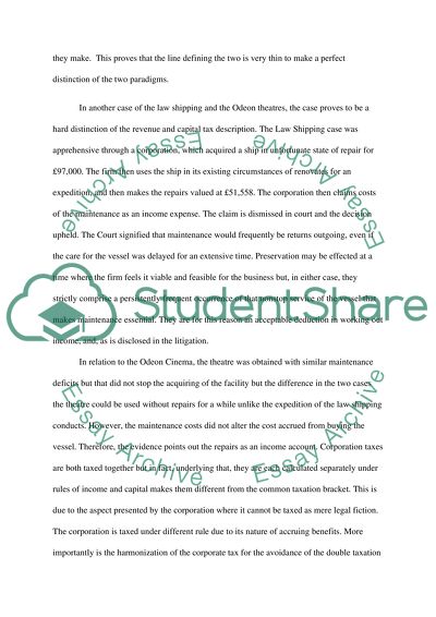Capital and Income Distinctions