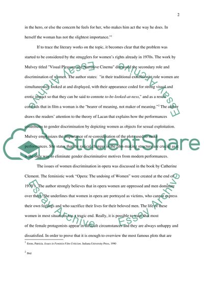 The Contribution Of Feminist Criticism To Opera Studies