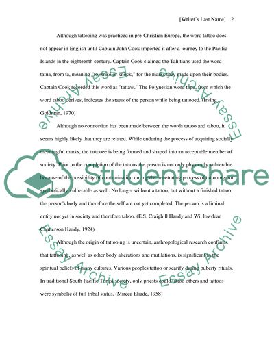 Tattooing: the History