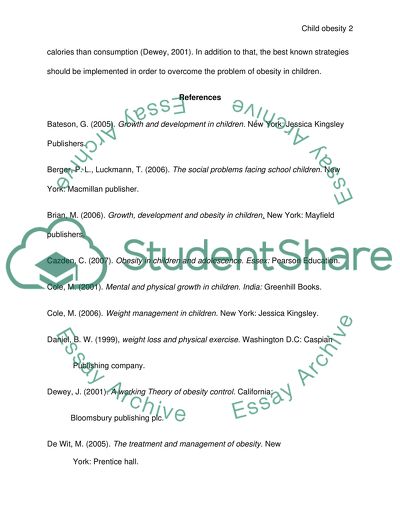 Growth Development and Obesity in Children