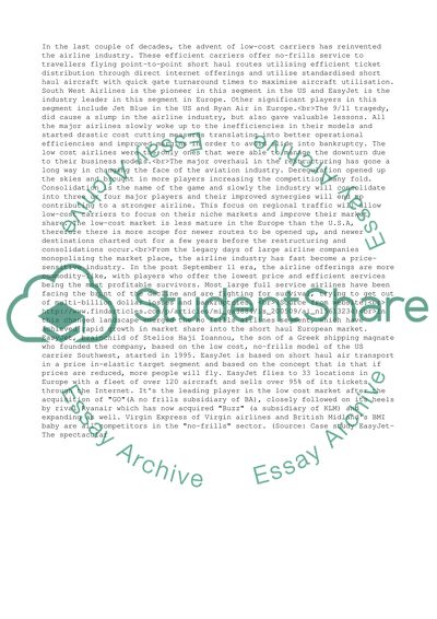 Strategic Management in the Airline Industry