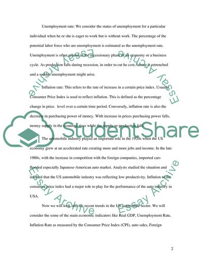 Economic Indicators Paper