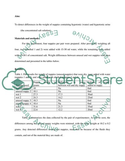 Factors Affecting Nappy Weight